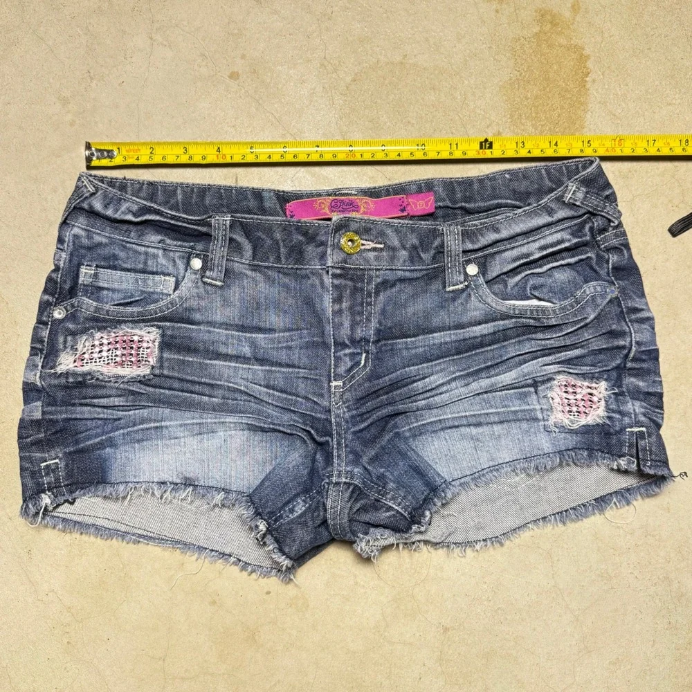 Celebrity Pink Womens Distressed Denim Shorts